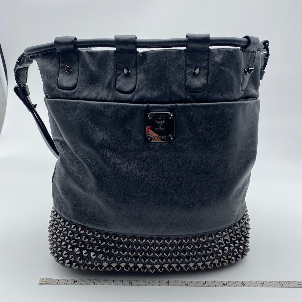 MCM Limited Edition Bucket Drawstring Leather Bag
